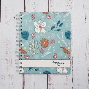 CUADERNO MEDIO OFICIO 100 HOJAS, DISEÑO FLORES