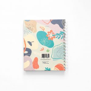 CUADERNO MEDIO OFICIO PUNTOS DISEÑO FLORES COLORES